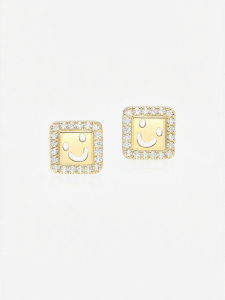 Luxury 14K Gold Stud Earrings
