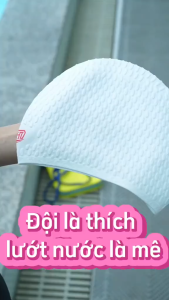 Mũ bơi người lớn SPORTY CA32 nốt sần ngăn nước chất liệu silicone