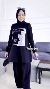 Baju Atasan Wanita Terbaru Ansa Tunik Kaos Katun Combed 24s S M L XL XXL 3XL Tunik Jumbo Bahan Adem