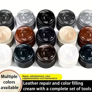 Leather coloring paste-three colors(whitebrownblack)suitable for shoesbagssofas-repairrestore faded and scratched leather