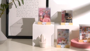 DIY Handmade Hut Model 智趣屋幸福一阁手工DIY小屋模型 Rumah Anak Patung DIY Comel Cute Girl Creative Toys House Gift Kids