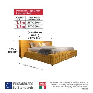 VATAR | Handcrafted Checkerwork Designer Leather Bed