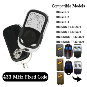 Clone RIB SUN T433-2CH T433-4CH RIB MOON T433-2CH T433-4CH 433-1 433-2 Garage Door 433MHz Fixed Code Remote Control