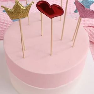 6pcs Mickey Mouse Head Cake Topper Cupcake Flags Baby Shower Favors Boy Kids Birthday Party Wedding Decoration Supplies (402)