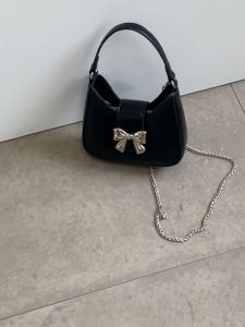 Micro Leather Ribbon Hand Bag with FREE crossbody strap