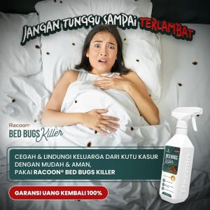 Racoon Obat Anti Kutu Kasur Racoon Bed Bugs Killer / Tungau / Kutu Busuk Tahan 6 Bulan Dengan 1x Pemakaian