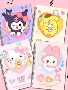 Kawaii A4 Music Sheet Clip File Folder for Piano Guitar Cartoon Loose Leaf Notebook Cute Sanrio Hello Kitty Document Organizer