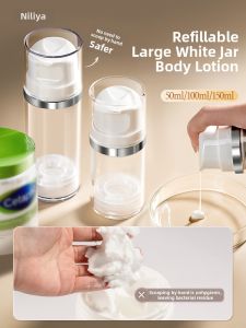 NILIYA | Large Capacity Travel Cosmetic Dispensing Bottle Vacuum Press