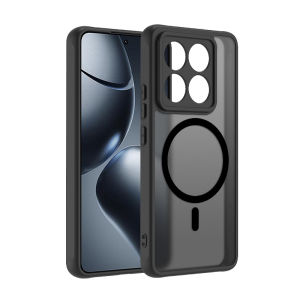szhaiyu | For Magsafe Magnetic Frosted Translucent Phone Case for Xiaomi 17 Pro Max 15 14T Pro 15 Ultra Shockproof Protection Black Cover