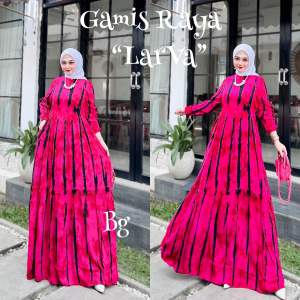 Gamis Raya Twill Bg Collection Motif Larva
