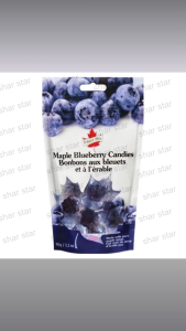 TURKEYHILL Maple Syrup Candy Blueberry Glucose Candy – Premium Canadian Maple & Blueberry Hard Candy 90g Bag