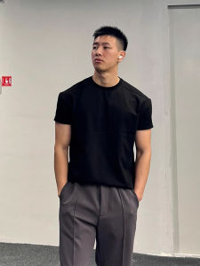 Áo Thun Cổ Trụ Dày Có Cuffs Co Dãn Tô Mạnh Bắp Tay