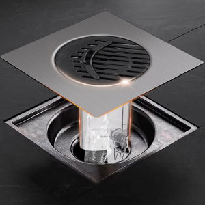 Stainless Steel Anti Odor Floor Drain Shower Drain One-Way Drain Valve Hair Strainer Anti-Clogging Filter Floor Drain Plug Accessories