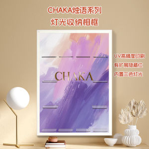 Chaha Candle Language Series Wall-Mounted Display Case Suitable for Bubu Ma Tie Blind Box Wall-Mounted Lighting Display Box