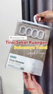 PIFACIA Tirai Kamar Mandi Diamond Shower Curtain Bahan Quality Premium Tebal Waterproof Merek KOTAKIN