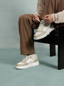 ThomWills Mens Casual Thick Bottom Sneakers Ice Crack Pattern Increased Height of about 4.5 Cm Summer Leisure Trainers