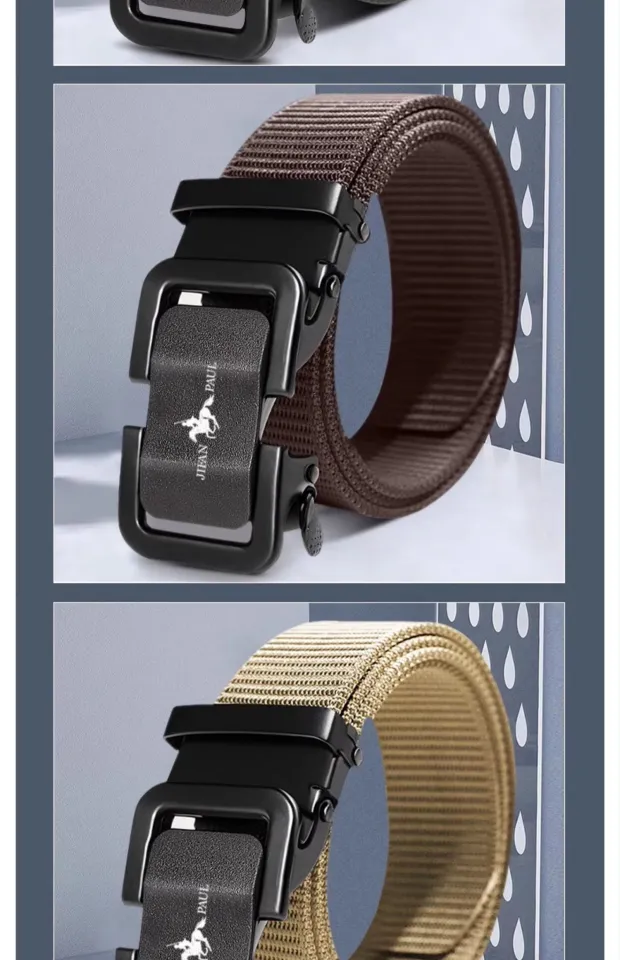 JIFANPAUL | Automatic Buckle Leather Belt with Braided Design
