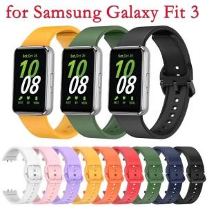 Soft Silicone Strap For Samsung Galaxy Fit 3 Band Bracelet Replacement Sport Watchband For For Samsung Galaxy Fit3 Watch Correa