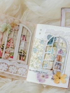 Window Dream Collage Card Stickers Retro Cut Out Flower Window Notebook Organ DIY Landscaping Journal Decorative Source Material Stickers
