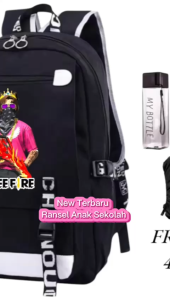 Tas Ransel Anak Sekolah Sd Smp Fashion 4in1 FF TF 0166 Ransel Cowo Paket Murah