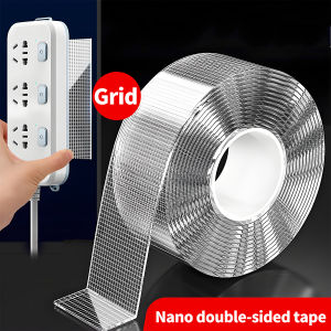 5m Nano Double-Sided Adhesive Tape - Ultra-Strong adhesion， Clear Removable & Waterproof - Heavy-Duty Extra Sticky Strip for E