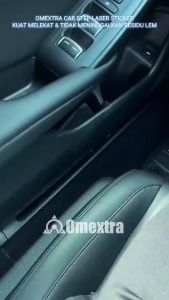 Carbon Fiber Leather Omextra Car Door Step Sill Plate Mobil Sticker 4p