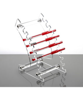 Acrylic Transparent Horizontal Pen Holder Makeup Brush Display Stand Organic Glass Stationery Store Water Pen Display Rack