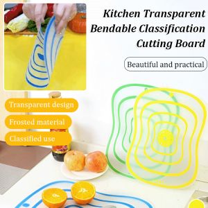 Transparent frosted plastic cutting board for cutting fruit
