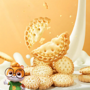 Three Squirrels | Milk Salt Flavored Crispy Biscuits 500g