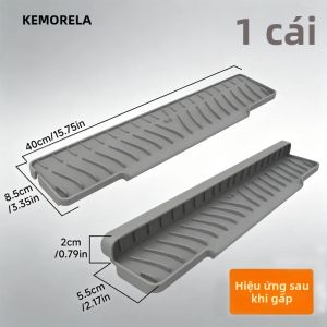 1 Chiếc Vòi Bếp Silicon Thảm Chống Trơn Trượt Phòng Tắm Bồn Rửa Bảo Vệ Thân Thiện Với Môi Trường Bộ Đồ Ăn Sấy Độ Dốc Chuyển Hướng Thảm