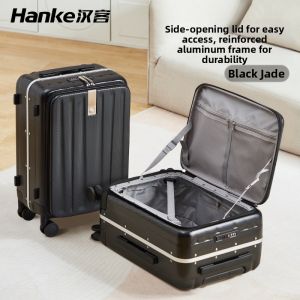 Hanke | Aluminum Frame Side-Opening Carry-On Luggage 20in