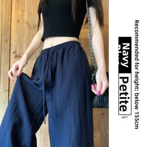XIANYIJIAO | High Waisted Linen Womens Pants White Summer Short-Figure Friendly
