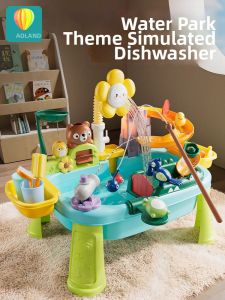 YAOLAN | Dishwasher Water Park Toy Play Kitchen Faucet