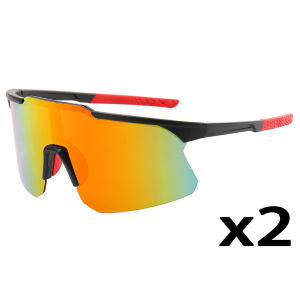 1/2/8pcs bicycle glasses outdoor sunglasses mens and womens sports goggles UV400 bicycle glasses frameless gift for friends