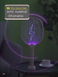 Raket Nyamuk Charger Insect Killer AOKI AK-890S Mosquito Racket 3 In 1 Raket Nyamuk ULTRAVIOLET Dengan Lampu Anti Nyamuk Kawat 3 Lapis Lebih Aman Lebih Efektif Membunuh Nyamuk - TOKO SINAR AUDIO