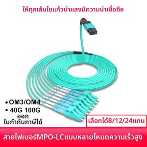 YONGDING | MPO to LC Multimode OM3/OM4 Fiber Cable 8 Cores