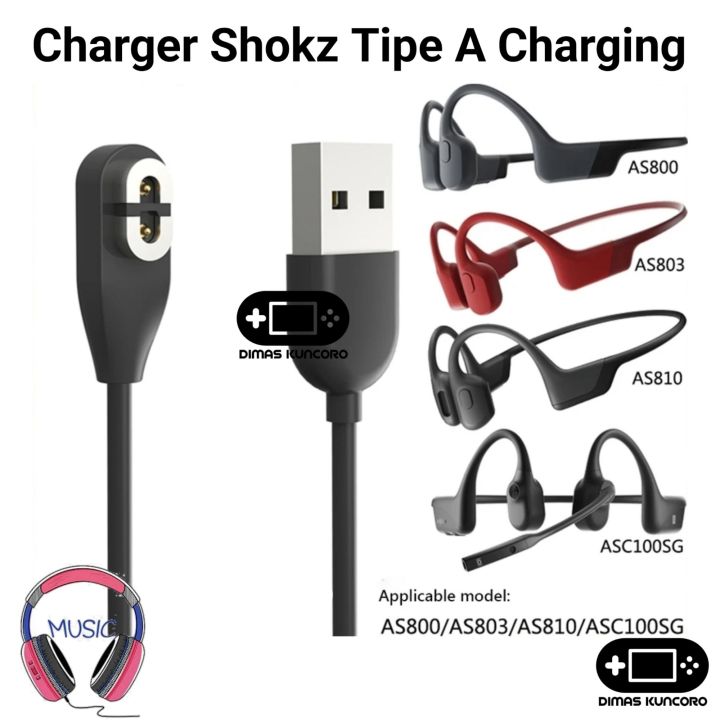 Charger Shokz Tipe A Charging aftershokz aeropex as800 as803 kabel