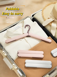 Ecoco Travel Clothes Hanger with Clips Foldable Non-Slip Drying Rack Portable for Light Travel