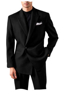 Mens Suit Set Jacket Premium One Button Peak Lapel Slim Fit Tuxedo 2 Piece Blazer Pant Casual Business Wedding Formal
