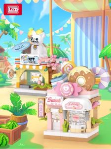 LOZ 8601-8612 Street View Micro Building Blocks Small Particles Childrens Toys Cute Pet store Candy Coffee Shop Model Mini Ornaments