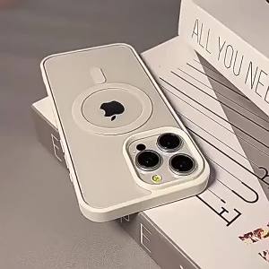 Ốp Điện Thoại Từ Tính Trong Suốt Sang Trọng Cho iPhone 13/12/11 Pro Max Tương Thích Sạc Không Dây Với Magsafe - Chống Sốc Nhẹ