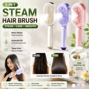 Electric Hair Scalp Massager Comb - Aromatherapy Spray & Airbag Massage for Hair Growth Pain Relief Portable Hair Care with Premium Bristles