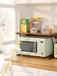 2 Layer Microwave Oven Rack Kitchen Supplies Seasoning Rack Countertop Storage Rack Double-layer Desktop Storage Rack Rak bumbu dapur厨房调料架置物架