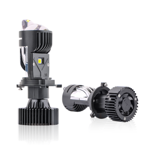 2ชิ้น Y3โปร H4มินิโปรเจคเตอร์ lampu depan LED แสงสีขาว12โวลต์ไฟ LED H4ไฟหน้าเลเซอร์โคมไฟสำหรับรถยนต์