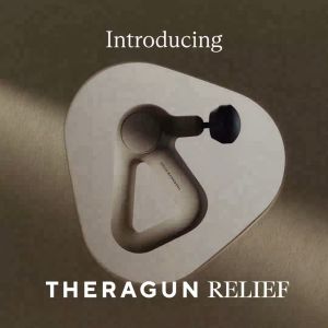 Theragun Relief - Easy to use percussive therapy massage gun with 3 attachments