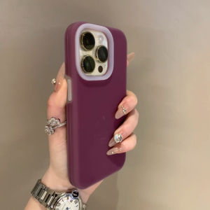 Retro Wine Red Liquid Silicone Phone Case for Apple iPhone 15 pro 14 pro 13 pro Max Full Cover Anti-Fall Womens Style