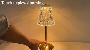 【HOT SALE】3 Color LED Wireless Table Lamp Touch Stepless Dimmable Night Light USB Modulatable