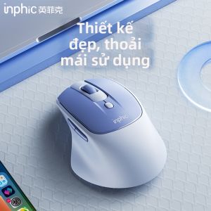 inphic | Silent Ergonomic Wireless Mouse for Laptop and Office Use