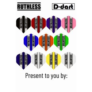 Ruthless Dart Flights - Standard 100 Micron Clear Panel Darts Flight (SAYAP ARROW)