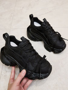 Grey Dad Shoes Womens Spring 2020 Versatile Retro Low Top Double Strap Casual Sports Shoes Comfortable All-Match Trendsetter